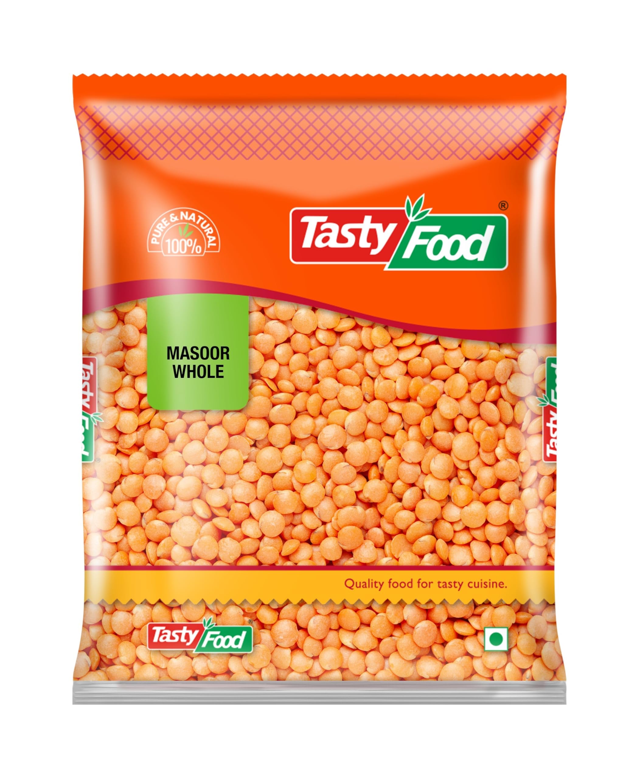 Tasty Food Whole Masoor Dal 450 g