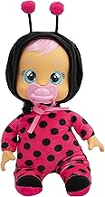 Cry Babies Tiny Cuddles Lady - 9 inch Baby Doll, Cries Real tears. Red and Black, Multicolor