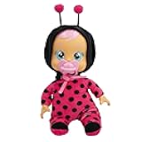 Tiny Cuddles Lady - 9 inch Baby Doll, Cries Real tears. Red and Black, Multicolor