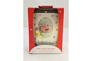 Carlton Ornament Baby's First Christmas Ornament 2018 Moon and Stars