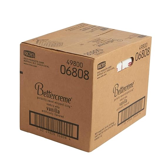 Rich's Ready to Whip Vanilla Artificial Flavor Bettercreme Icing and Filling, 2 Pound -- 12 per case.