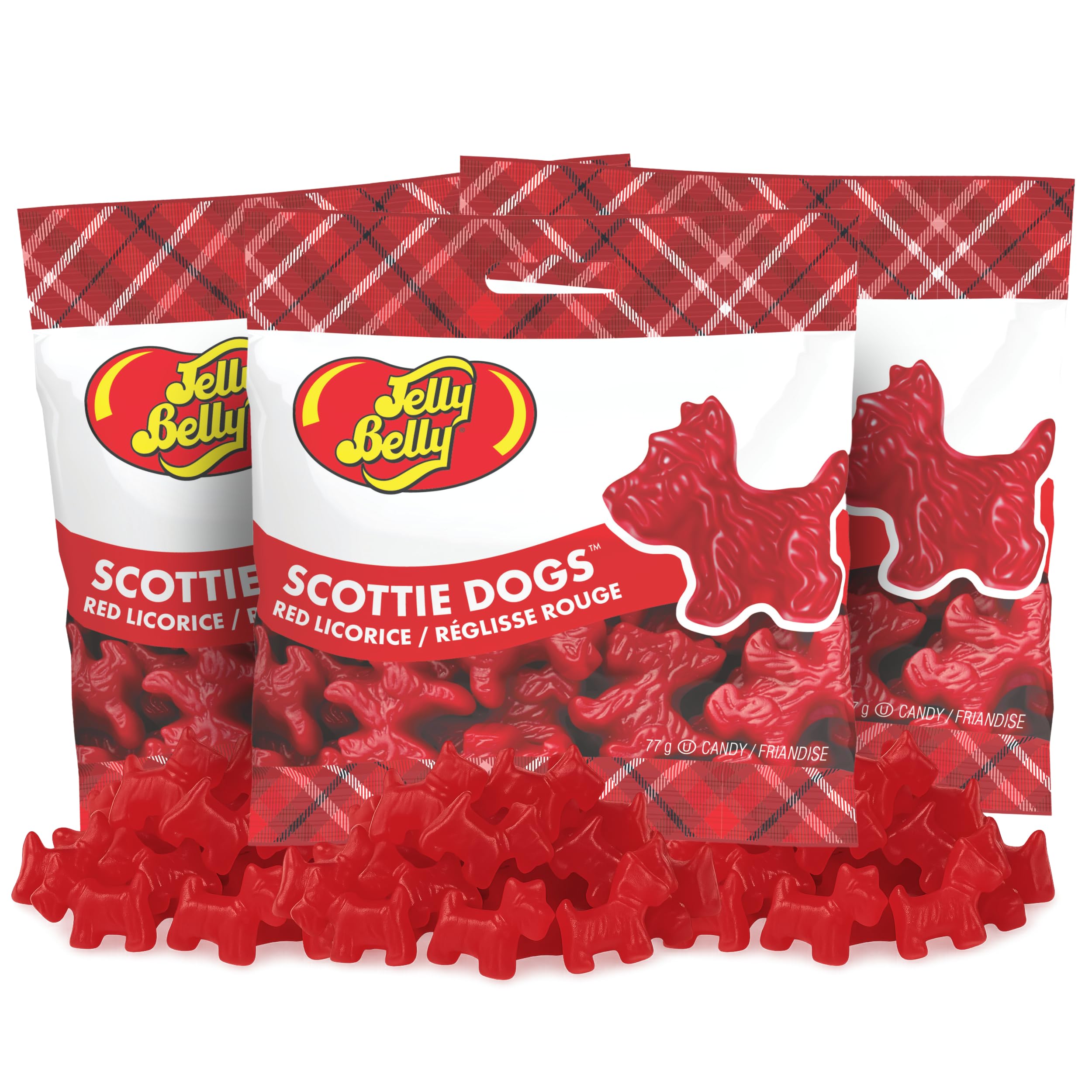 Jelly Belly Red Licorice Scottie Dogs, 2.75 Ounces, Pack of 3