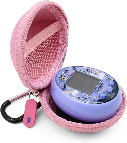 Casematix Funda de transporte rosa compatible con Tamagotchi On Virtual Interactive Pet Game, incluye solo funda compacta