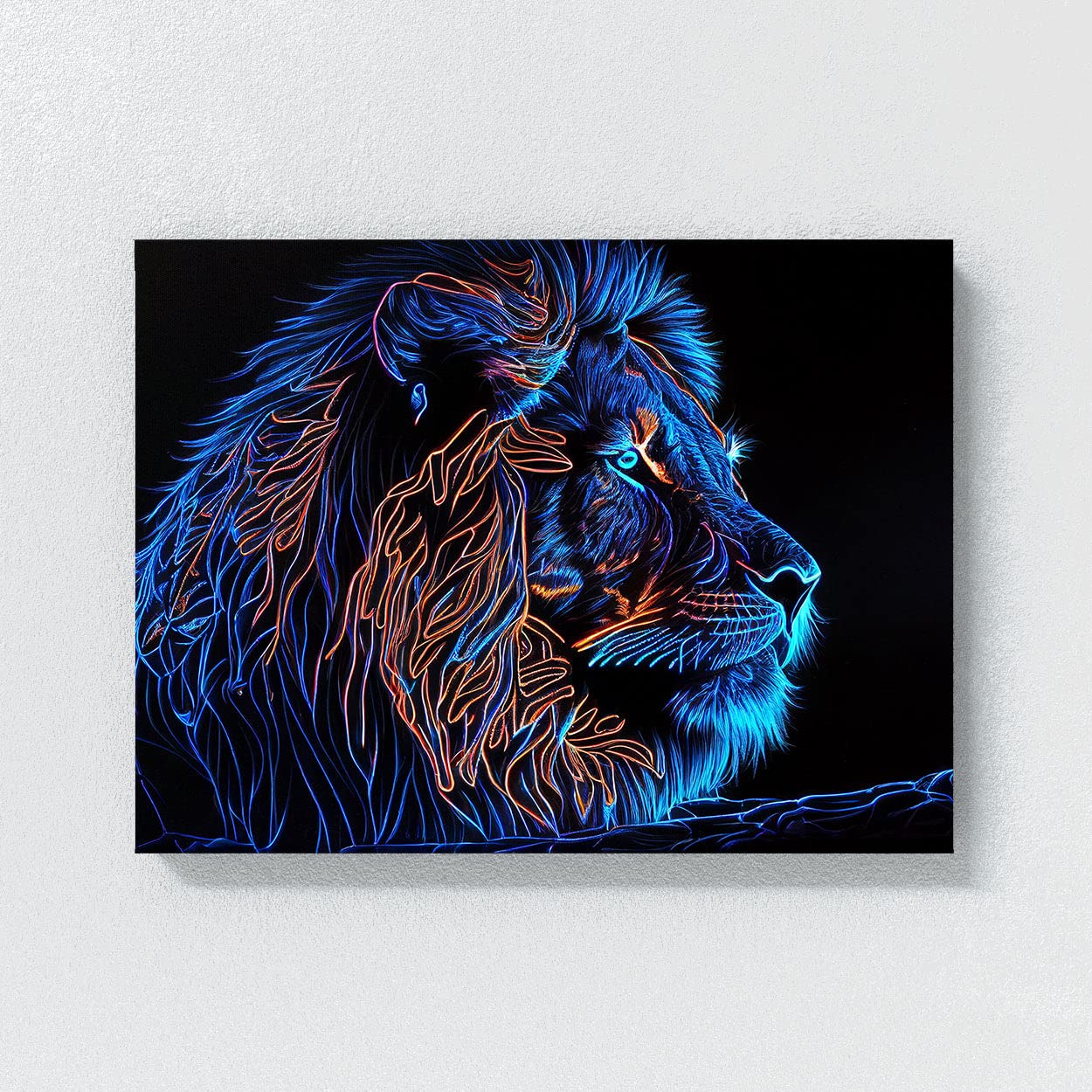 Amazon.co.jp: Sense キャンバス トリッピー サイケデリック ライオン