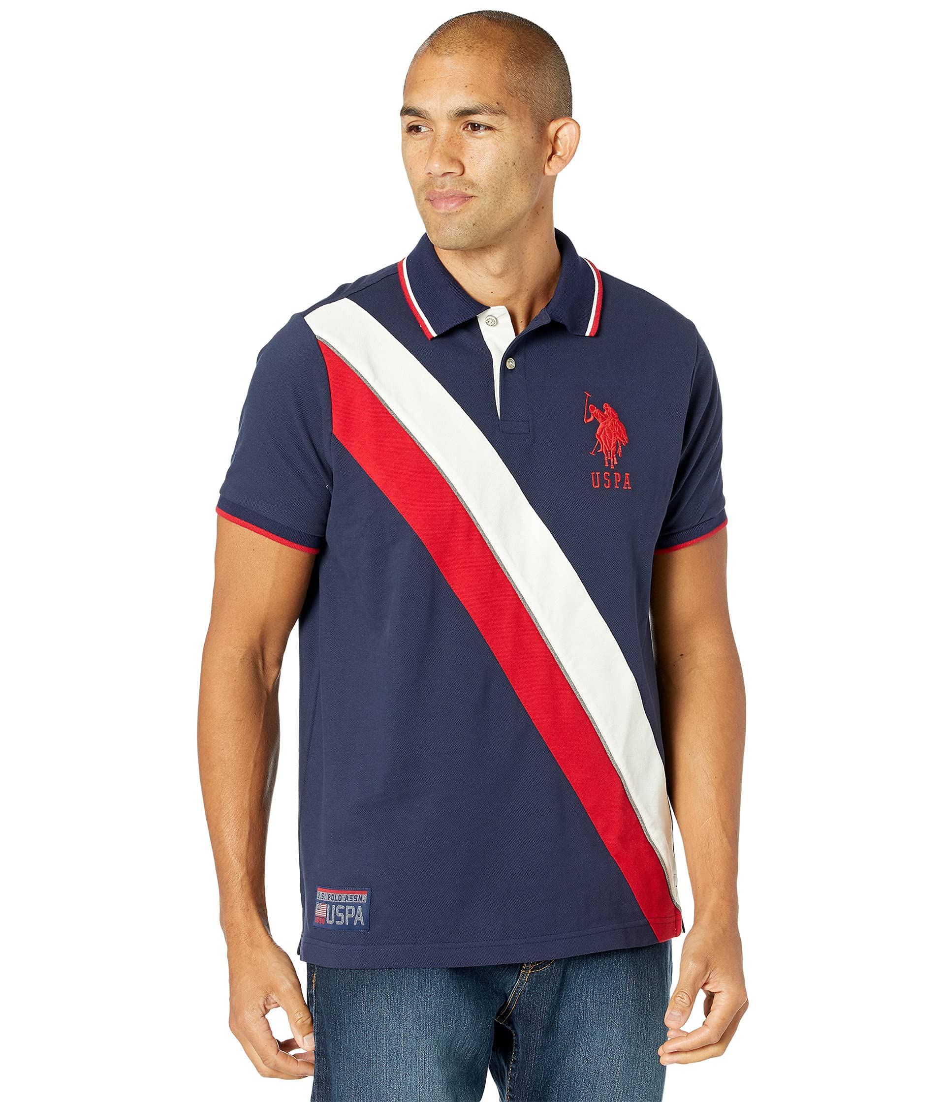 Men's Short Sleeve Classic Fit Fancy Pique Polo Shirt