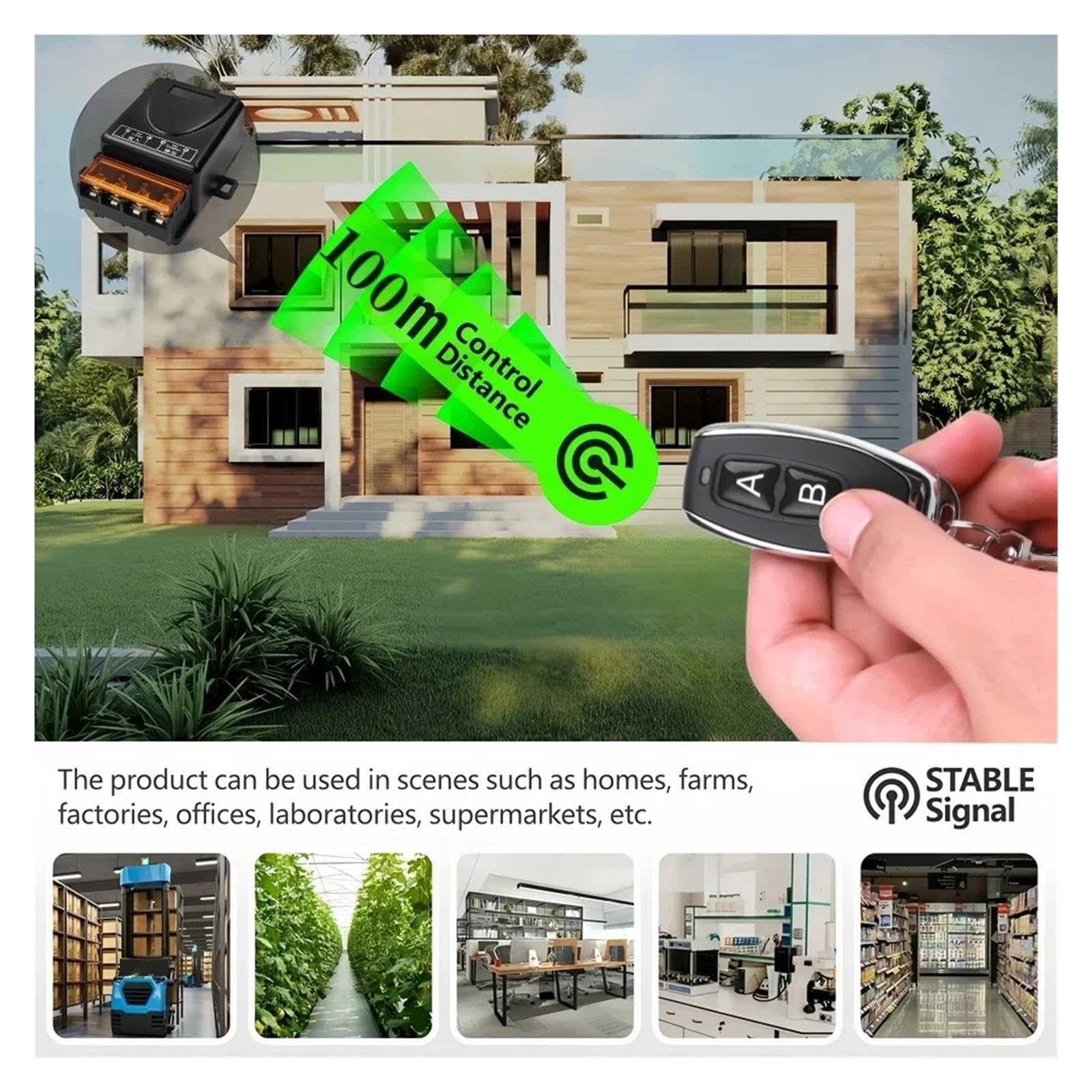 Interruptor de control remoto inalámbrico de 433 Mhz
