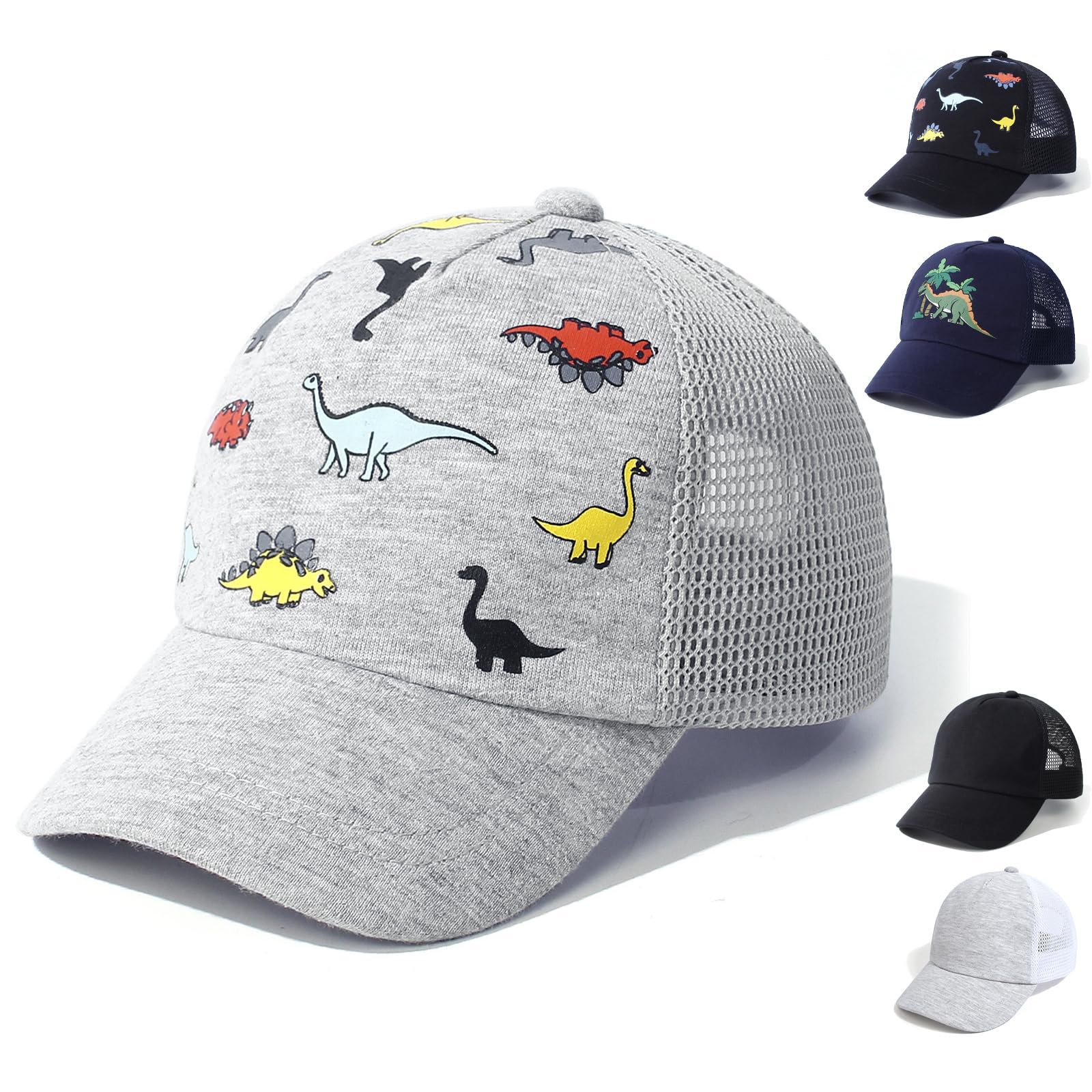 QIYIENDIAN Baby Toddler Gorras Ajustable Sol Sombreros Dinosaurio Solid Color Sombrero Niños Niños Niñas