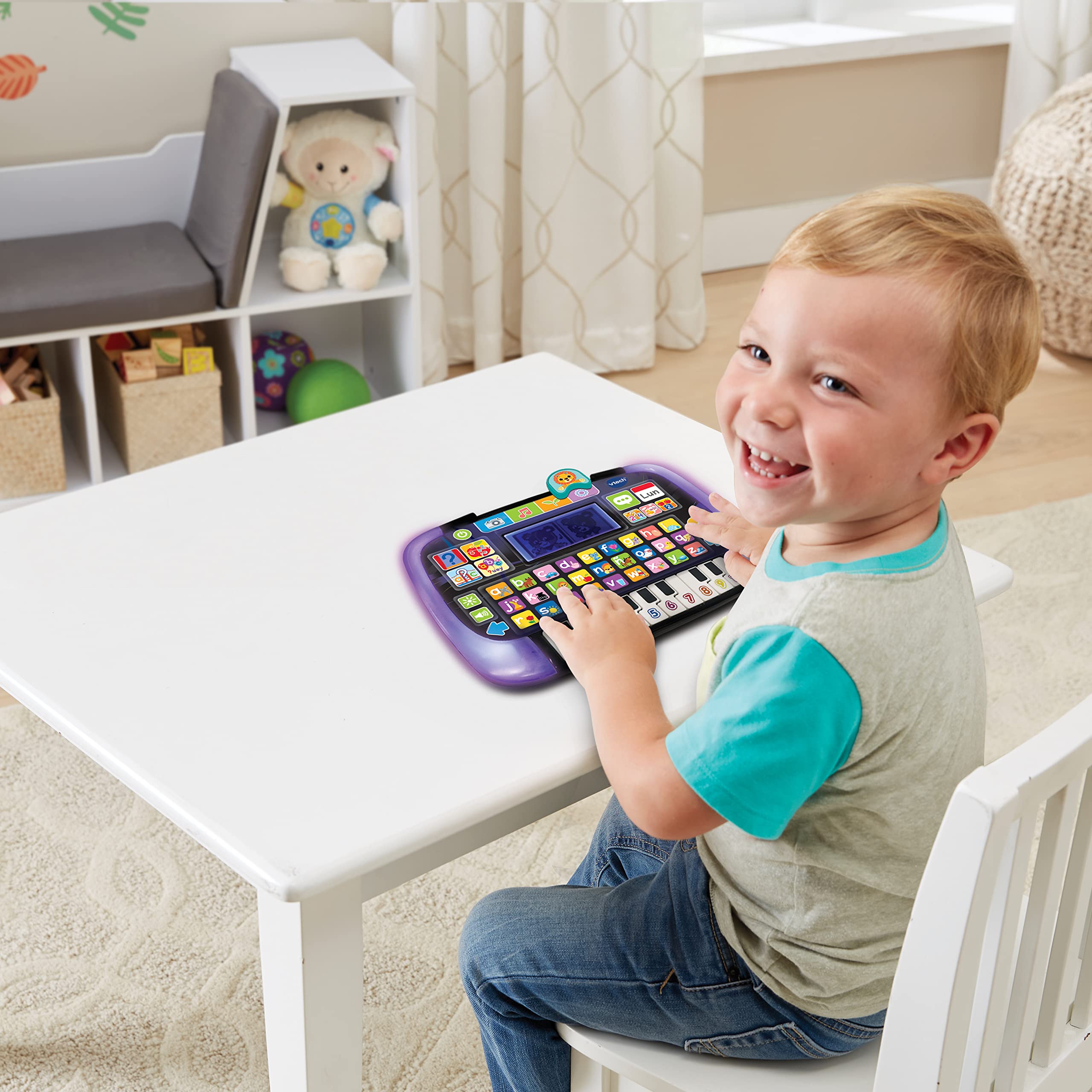VTech - Panel Educativo con Piano Tablet Infantil Multi-App, Tableta Interactiva y Musical, Juguetes Niños +2 Años, Versión ESP