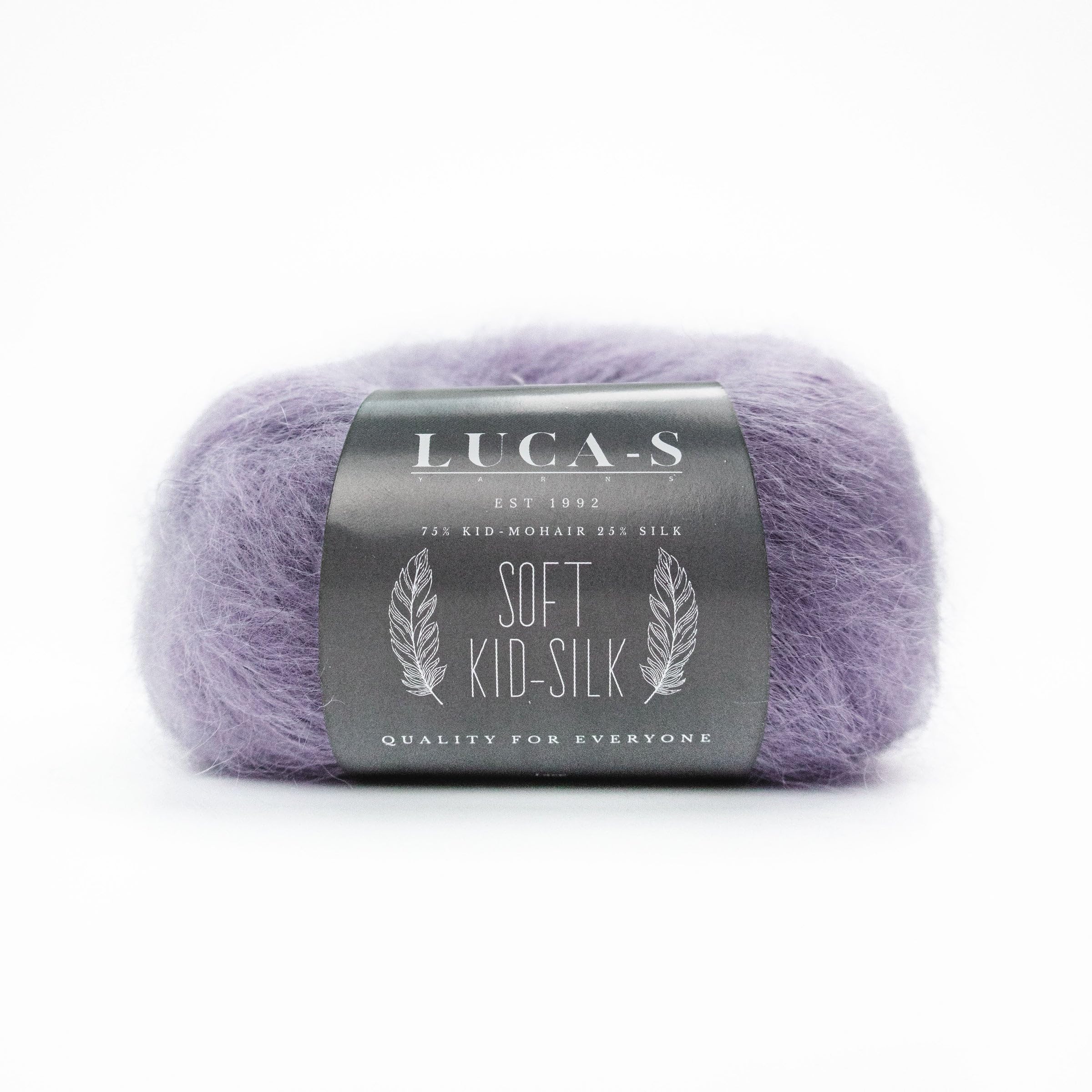 Set of 2 Soft Kid Mohair & Silk Yarn for Knitting & Crochet, 75% Mohair 25% Silk, 25g 210m