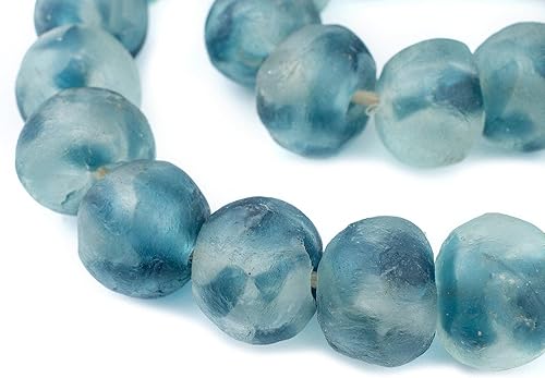 Miniatura 8 de Cuentas de vidrio reciclado súper jumbo, colgantes de pared con cuentas, cuentas de vidrio de mar africano extra grandes de 1.260-1.378 in, The Bead