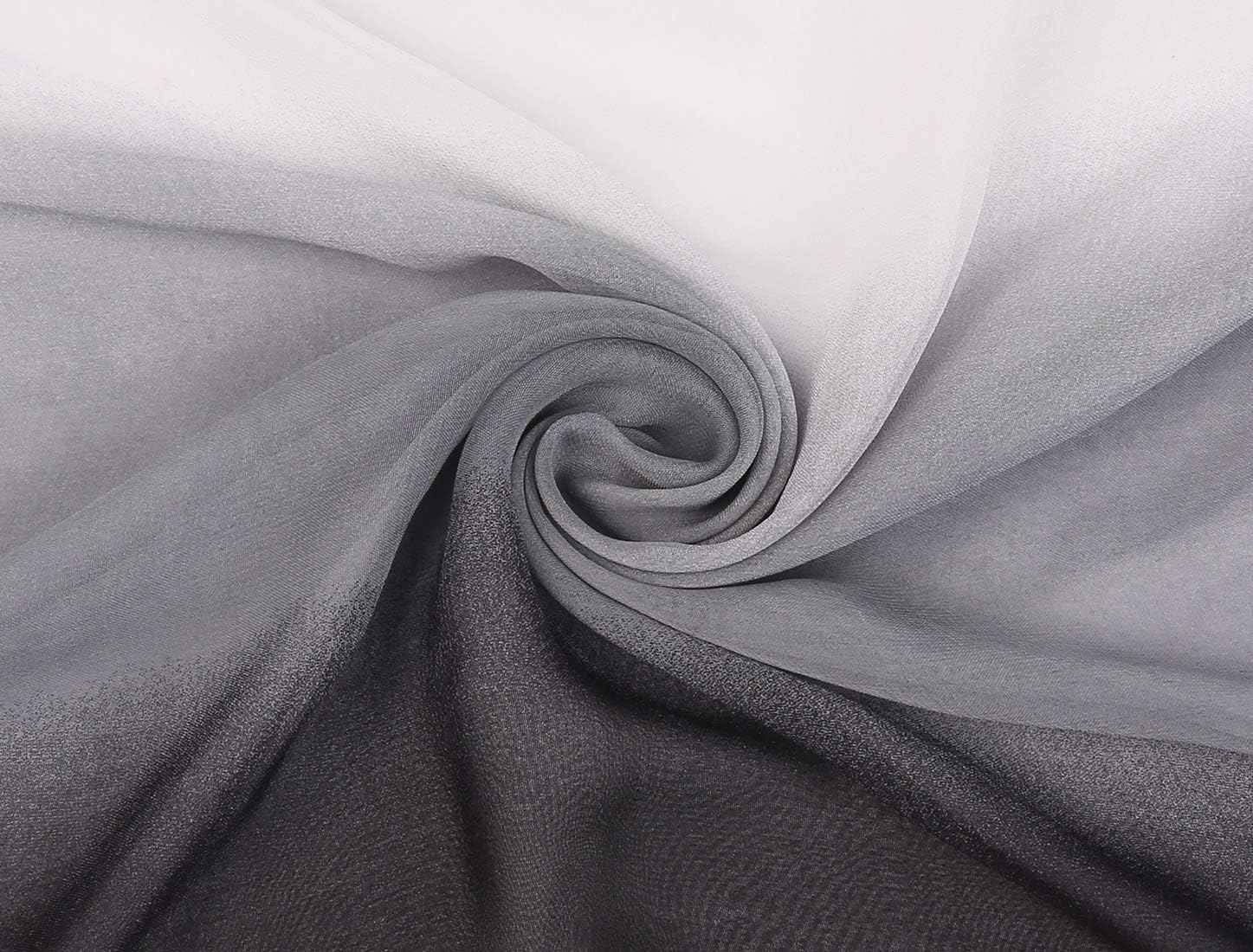 uxcell Long Chiffon Lightweight Sheer Wedding Scarf Silky Gradient Color Party Shawl Spring Summer Beach Wrap for Women - Image 3