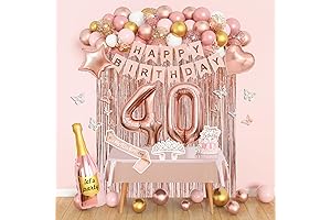 40th Birthday Decorations for Women, Rose Gold