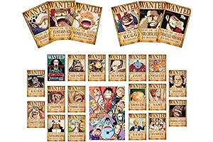25PCS Wanted One Piece Bounty All Comic Posters Anime Wall Poster Prints