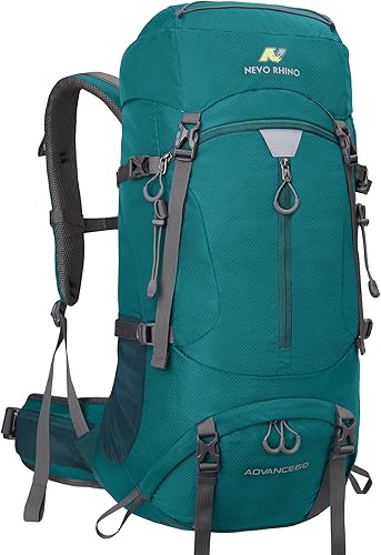 Mochila de senderismo impermeable de 50 l60 l, mochila de camping con cubierta de lluvia, mochila de alto rendimiento para senderismo, viajes,