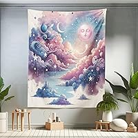 Vista 100 de Ambesonne Tapiz hawaiano, Costa Na Pali en la isla de Kauai en Hawái, día soleado, horizonte de montaña, colgante de pared para dormitorio, sala