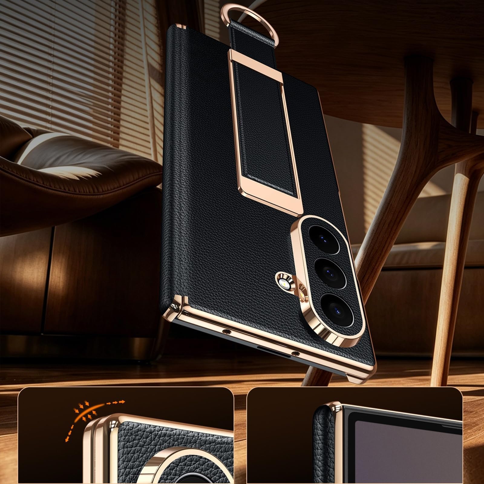 Custodia Per Samsung Galaxy Z Fold 8 Ultra, Pelle Vera Ultra Sottile Case