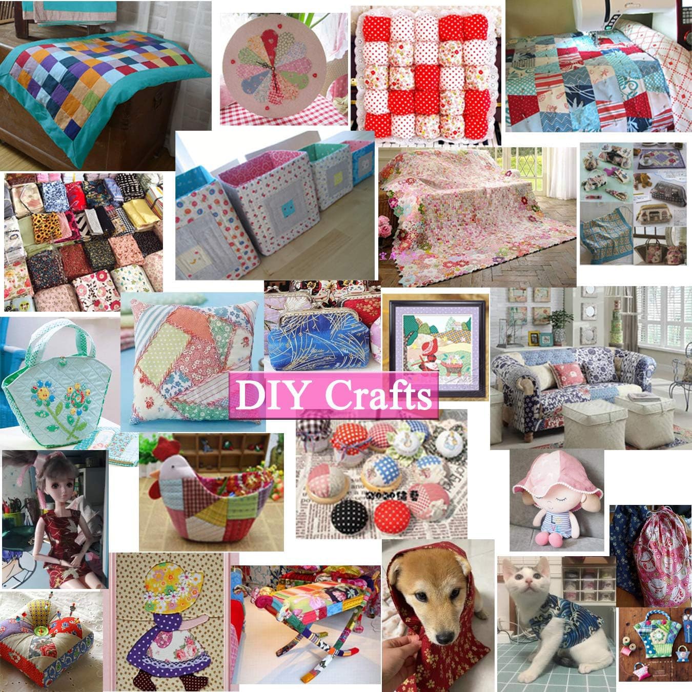 aufodara 6 Pezzi 50 x 80 cm Tessuto Artigianale Tessuti Tessuto Cotone Grande Stoffa Patchwork Cucito Creativo Stoffe a Metro Materiali per Hobby Creativi Fatto a Mano (Viola)