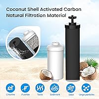 Vista 4 de Filterlogic Filtro de agua certificado NSF/ANSI 372, repuesto para filtros negros Berkey® (BB9-2®) y filtros de fluoruro (PF-2®) Paquete combinado