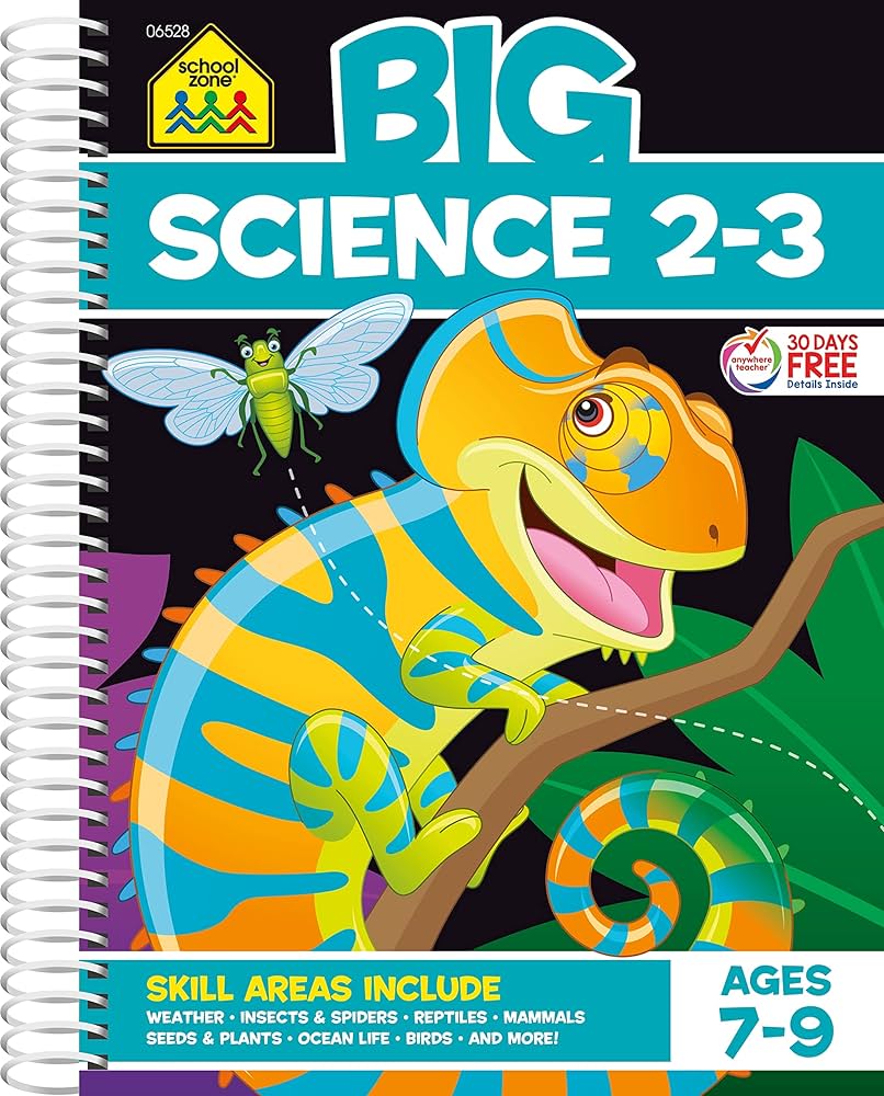SCHOOL ZONE BIG SECOND/THIRD GRADE（2冊） School Zone Big Science Workbook: 320 Spiral-Bound Pages