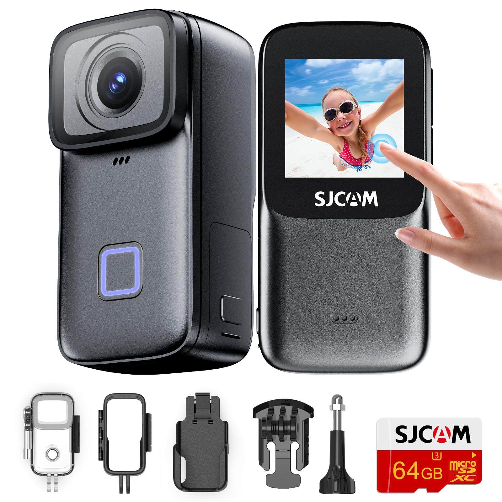 action cam c200pro 4k30fps con schermo tocco防水40米