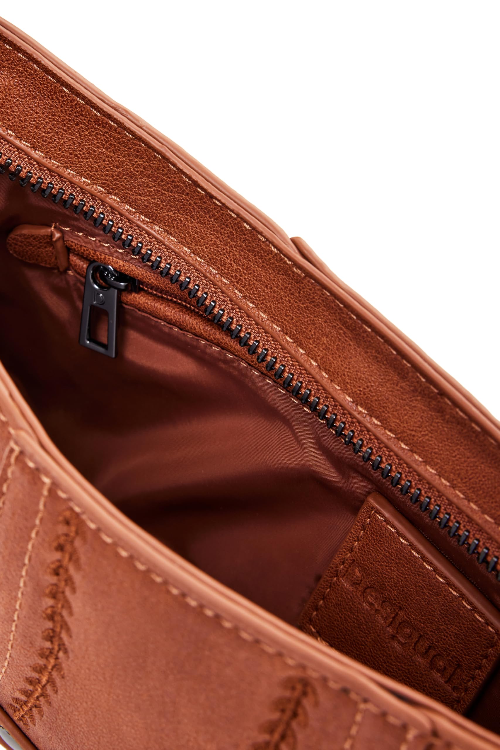 Desigual borsa a tracolla Alsacia Embro Patch Crossbody Bag Camel marrone