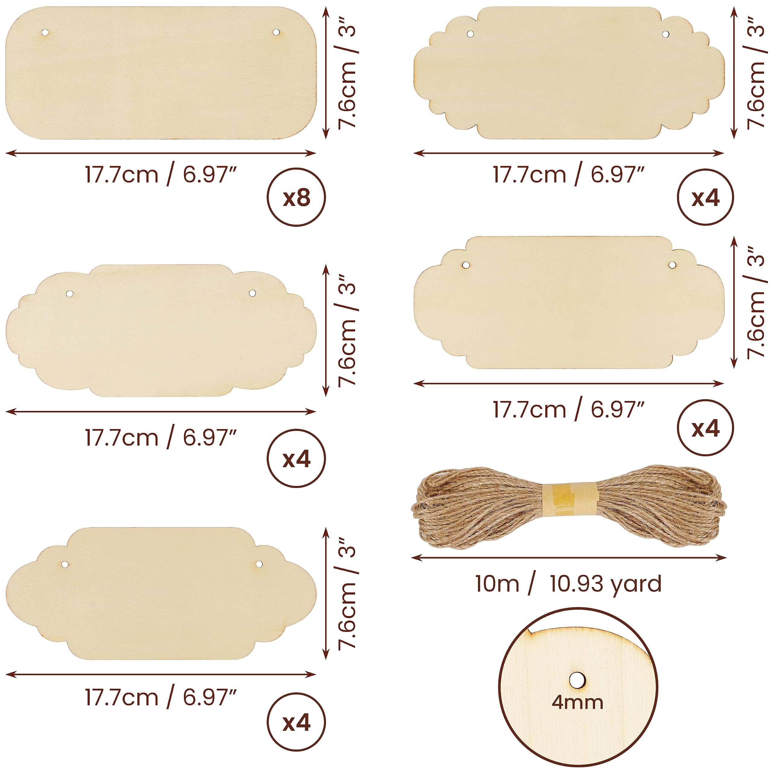 Bulk Buy: Darice DIY Crafts Wood Cutout Rectangle Frame Shape 5 x 6 inches (24-Pack) 9171-94