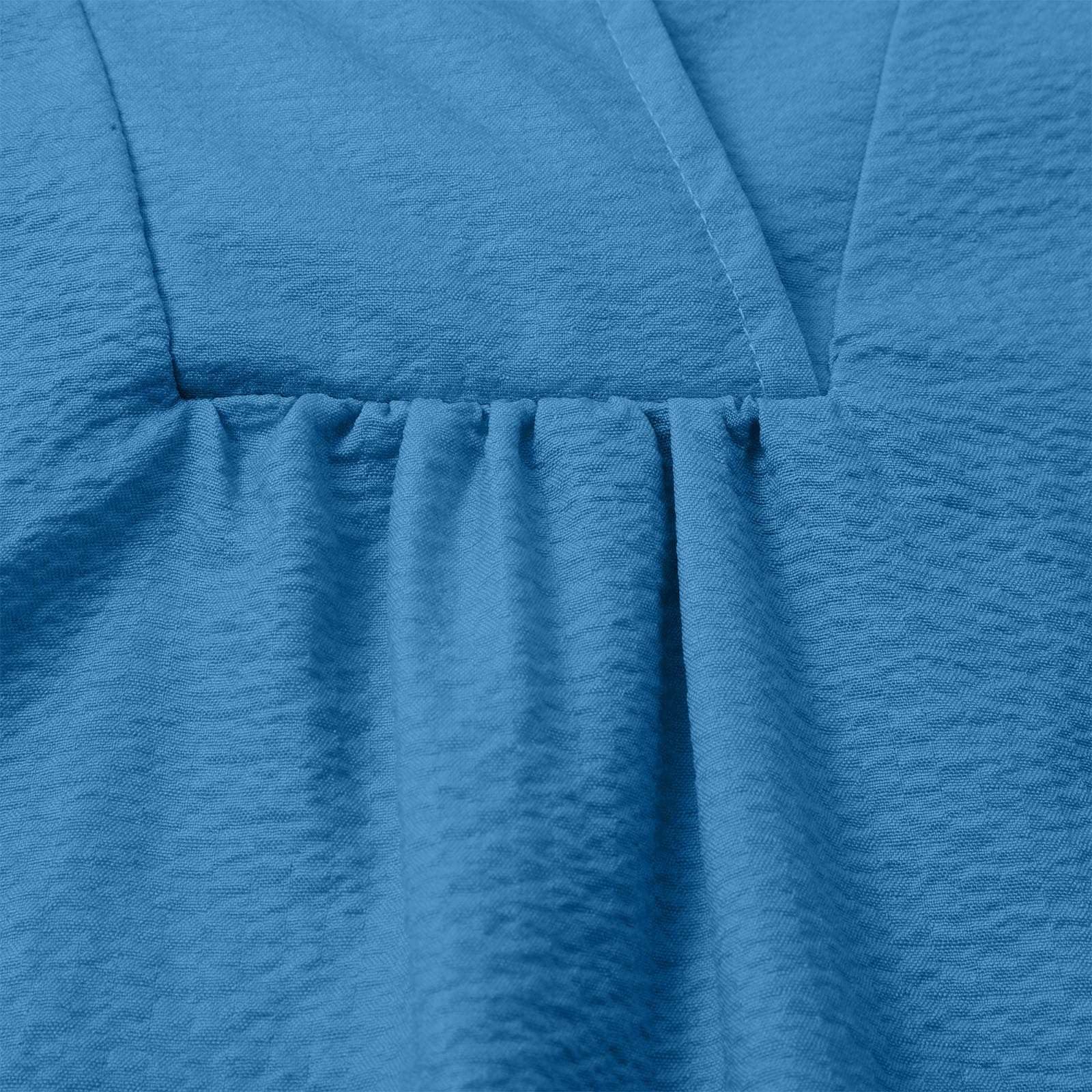 Générique Robe Longue Femme Ete Boheme Plage Col V Manches Longues Color Block Rayures Ample Decontractee Vacances Maxi Robes Fluide Casual Quotidien Elegante
