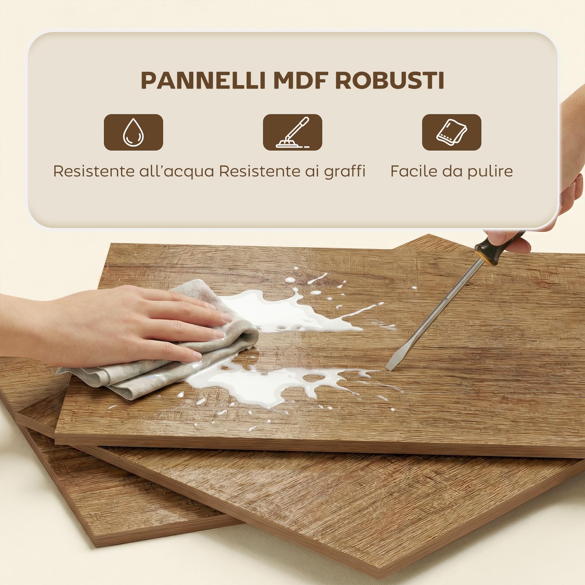 HOMCOM Libreria Scaffale a 5 Ripiani in Legno a Forma di S, Libreria Verticale Salvaspazio con 15 Compartimenti, Scaffale Portaoggetti per Soggiorno, Camera da Letto e Ufficio, Rovere