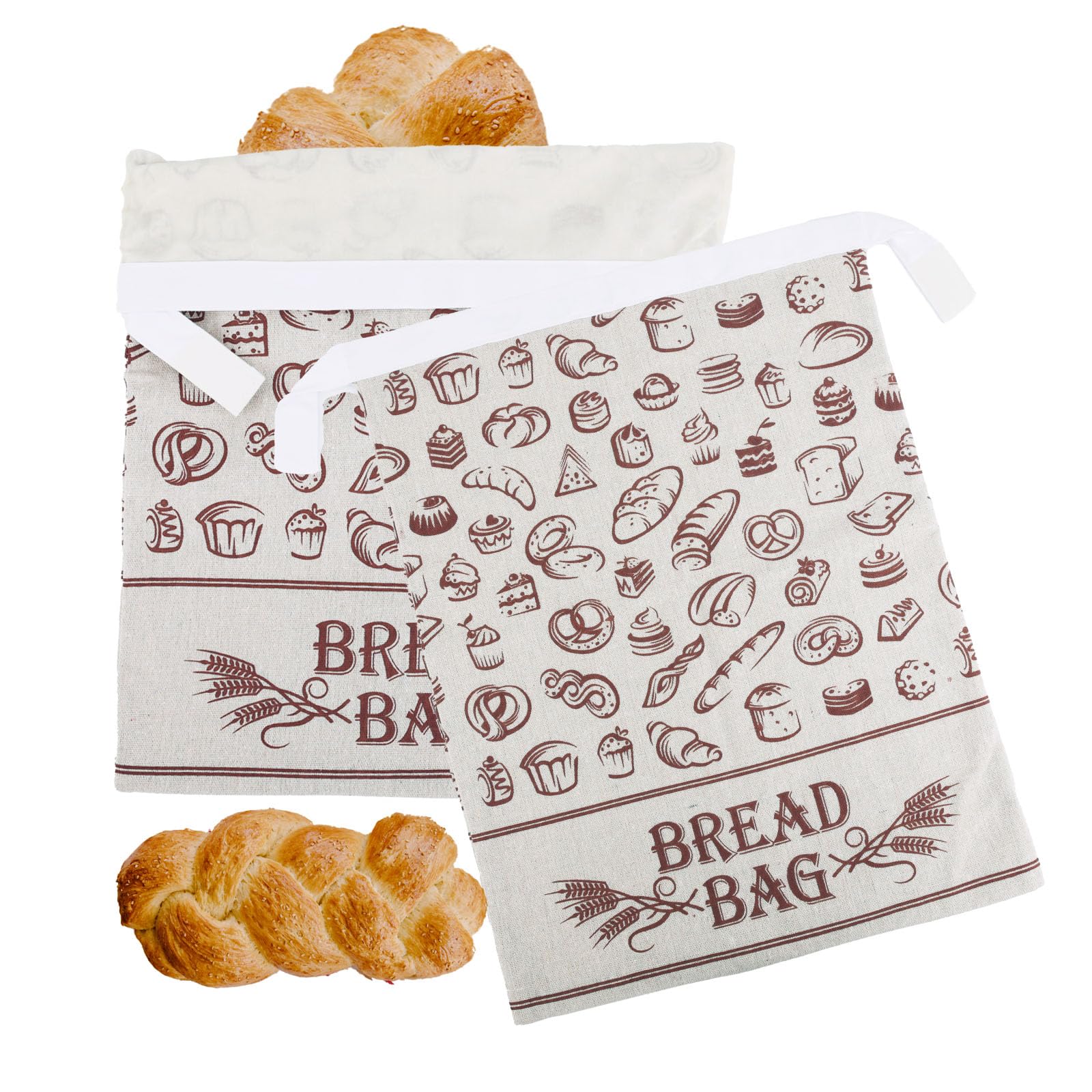 Sac à pain cire d'abeille réutilisable pour conservation pain maison au levain et viennoiseries