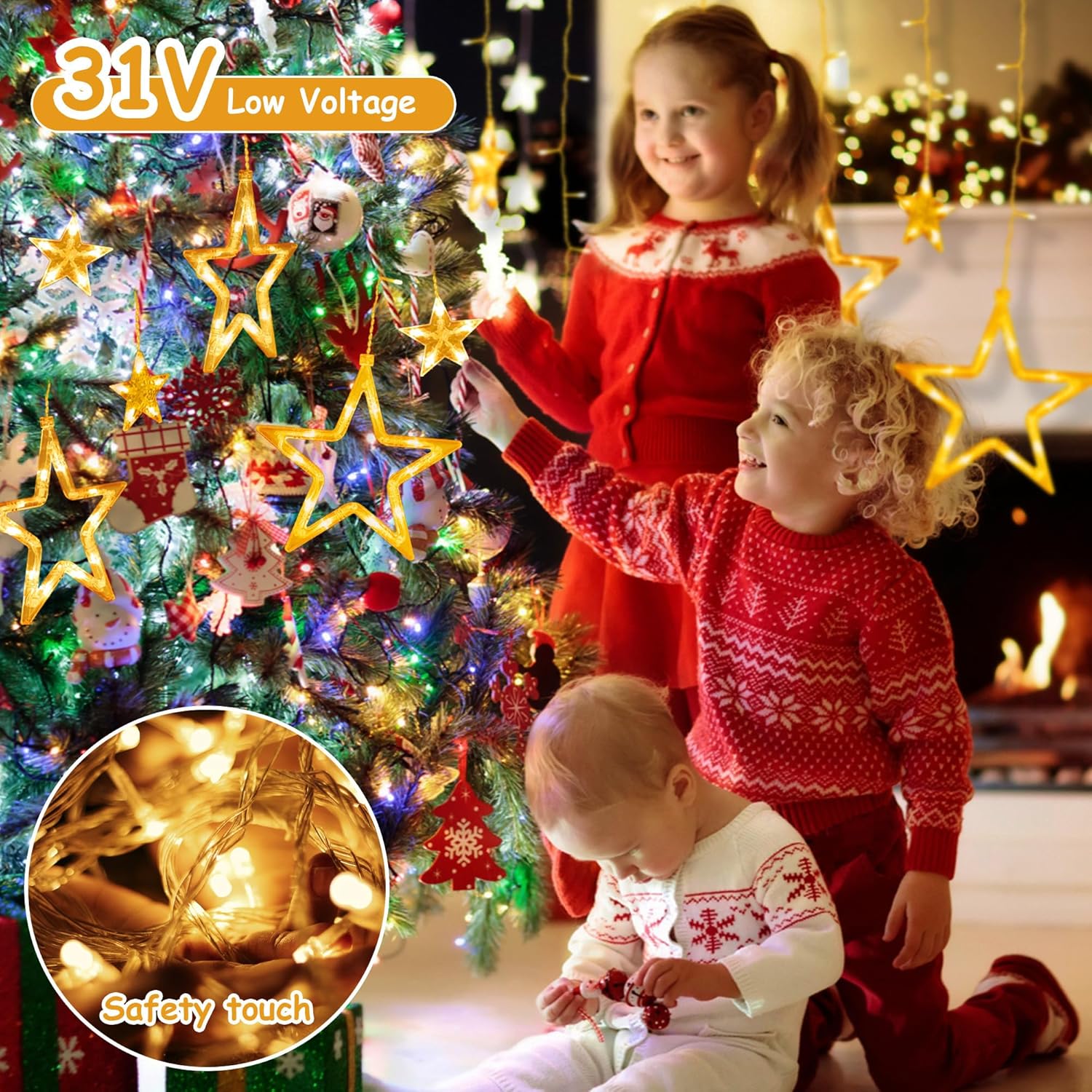 dekoratívne použitie LED závesu