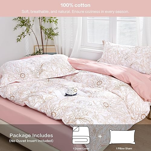 Miniatura 151 de SAPHREAS Juego de funda de edredón de hojas botánicas, tamaño King, 3 piezas, hojas amarillas, juego de funda de edredón 100% algodón suave, 1 funda