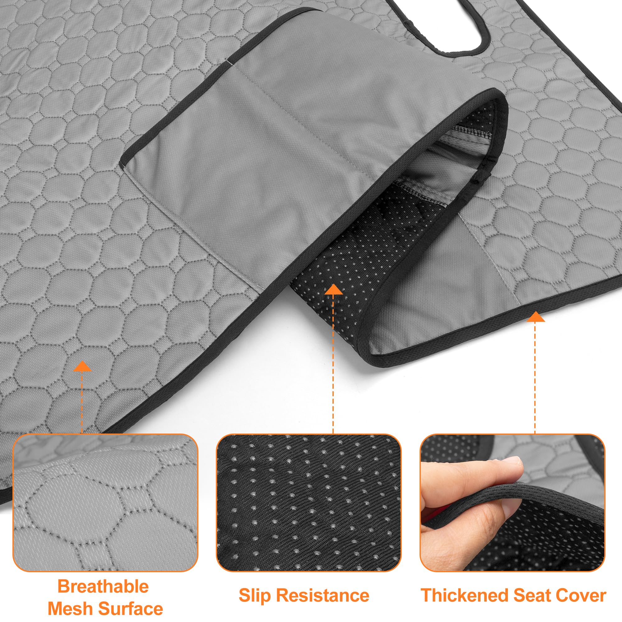 PGmoon Fundas para Asientos de Carrito de Golf, Manta Universal con 4 Bolsillos Delanteros y Base Antideslizante, Compatible con EZGO, Yamaha, Club Car y más, Asientos para 2 Personas