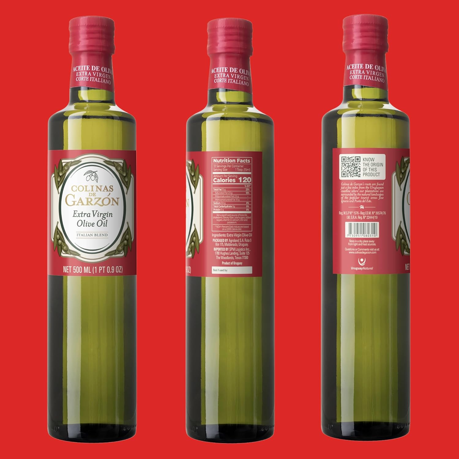 Colinas De Garzon Italian Blend Award Winning Extra Virgin Olive Oil | Premium Polyphenol Rich Early Harvest Cold Pressed EVOO From The Little Tuscany of Uruguay | NYIOOC 2022, OLIVE JAPAN 2022 and BRAZIL iOOC 2022 Awards | 500 ML Bottle (17 FL OZ) Gift boxed - Image 7
