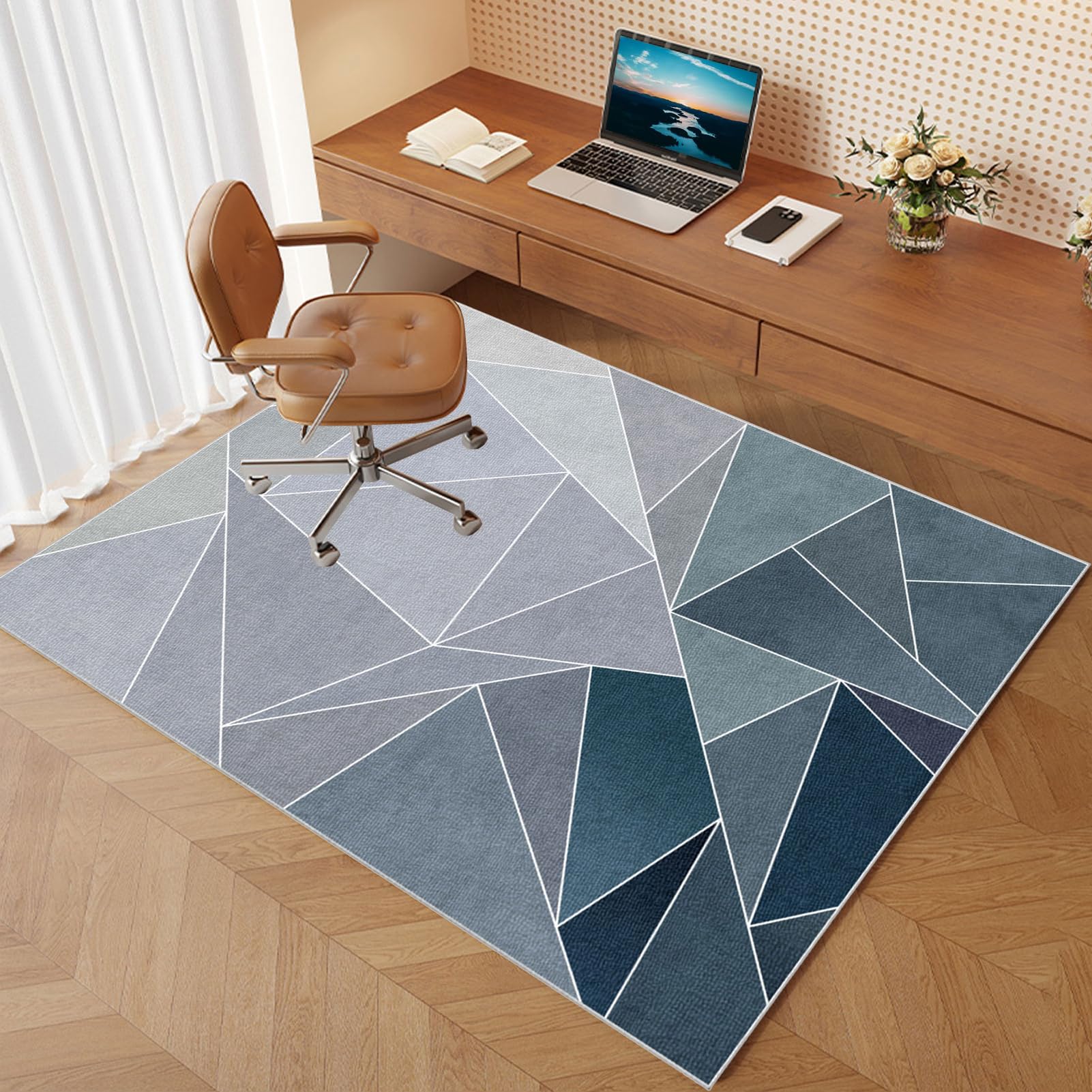 Chair Mat for Carpet Floors Rectangle Office Computer Floor Mat for Carpet Rolling Chairs Gaming Rug Home Large Anti-Slip Floor Protectors Mat Large Protectors floors Gaming Chair Mat 200 x 300 cm — image 1