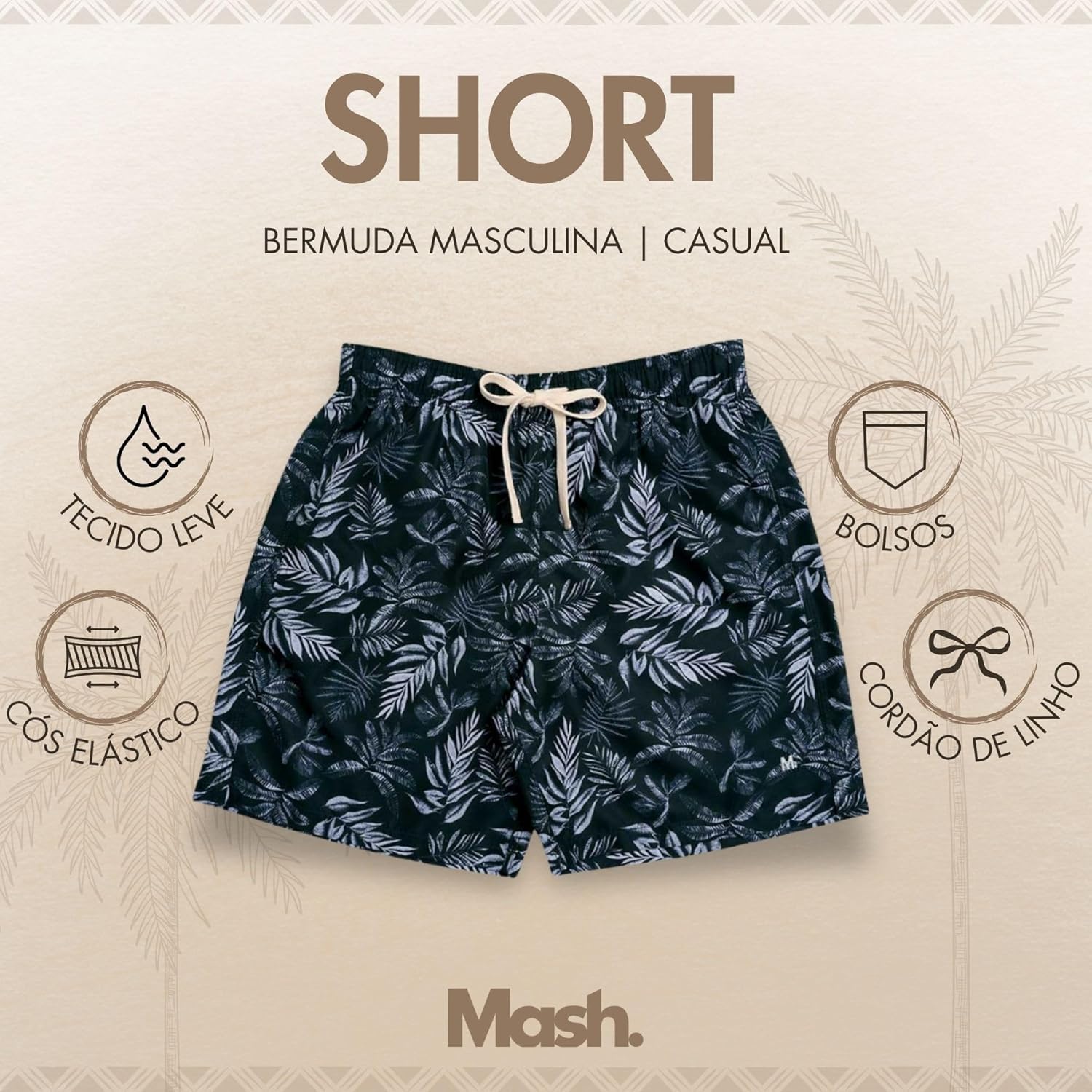Short Praia Masculino Mash Bermuda Dryfit Elastano Plantas em promoção! Veja a oferta e mais achadinhos de Shorts & Bermudas 2 Hoje é o melhor dia para comprar Short Praia Masculino Mash Bermuda Dryfit Elastano Plantas com aquele preço maroto! Promoção! Aproveite a oferta! 2