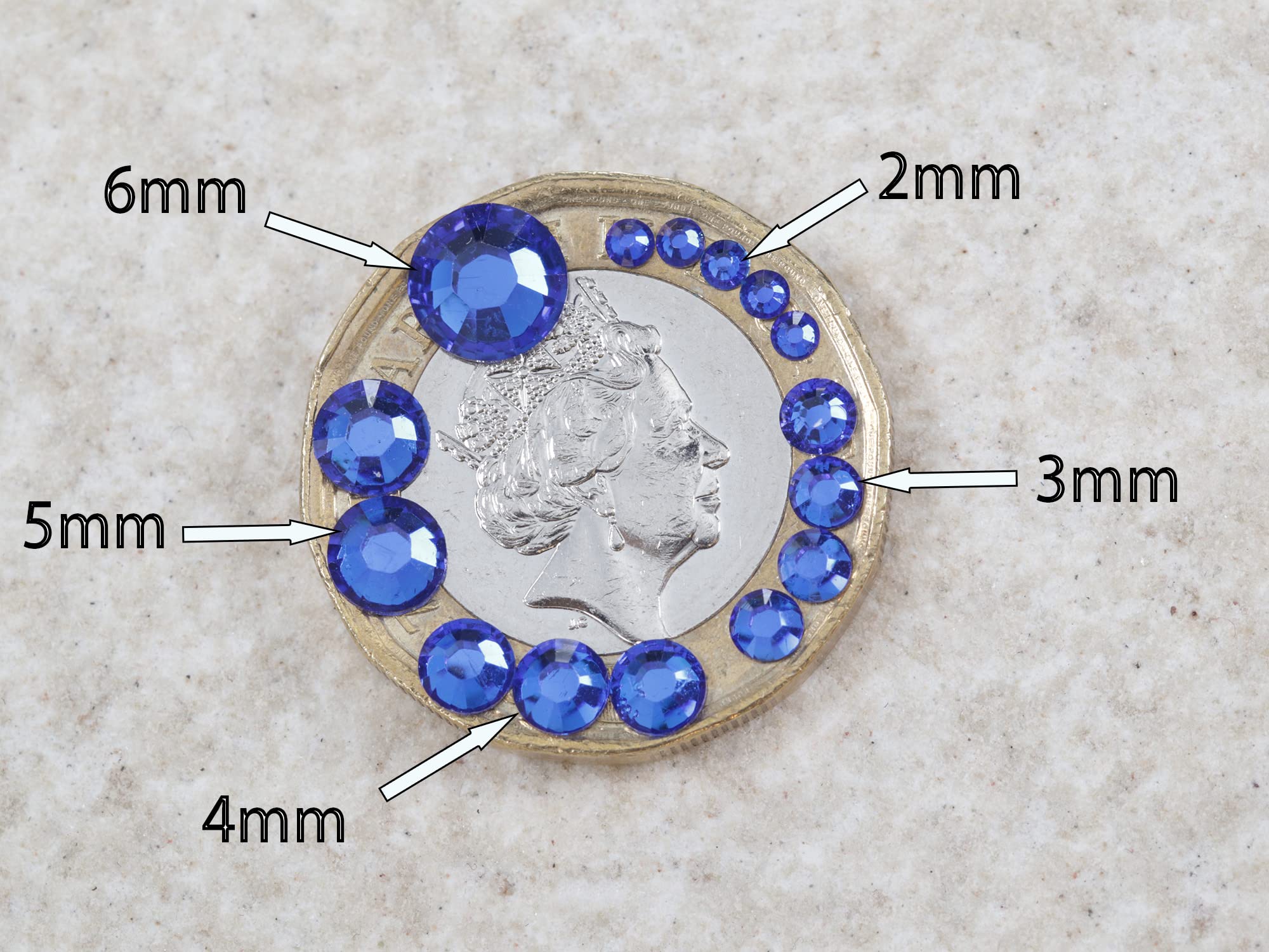 250pcs 6mm Flat Back Non-Stick Rhinestone Crystal Diamantes Nail Art & Craft Scrapbooking Embellishments 90 Available Colours (6mm, AB Clear #A13) — view 4