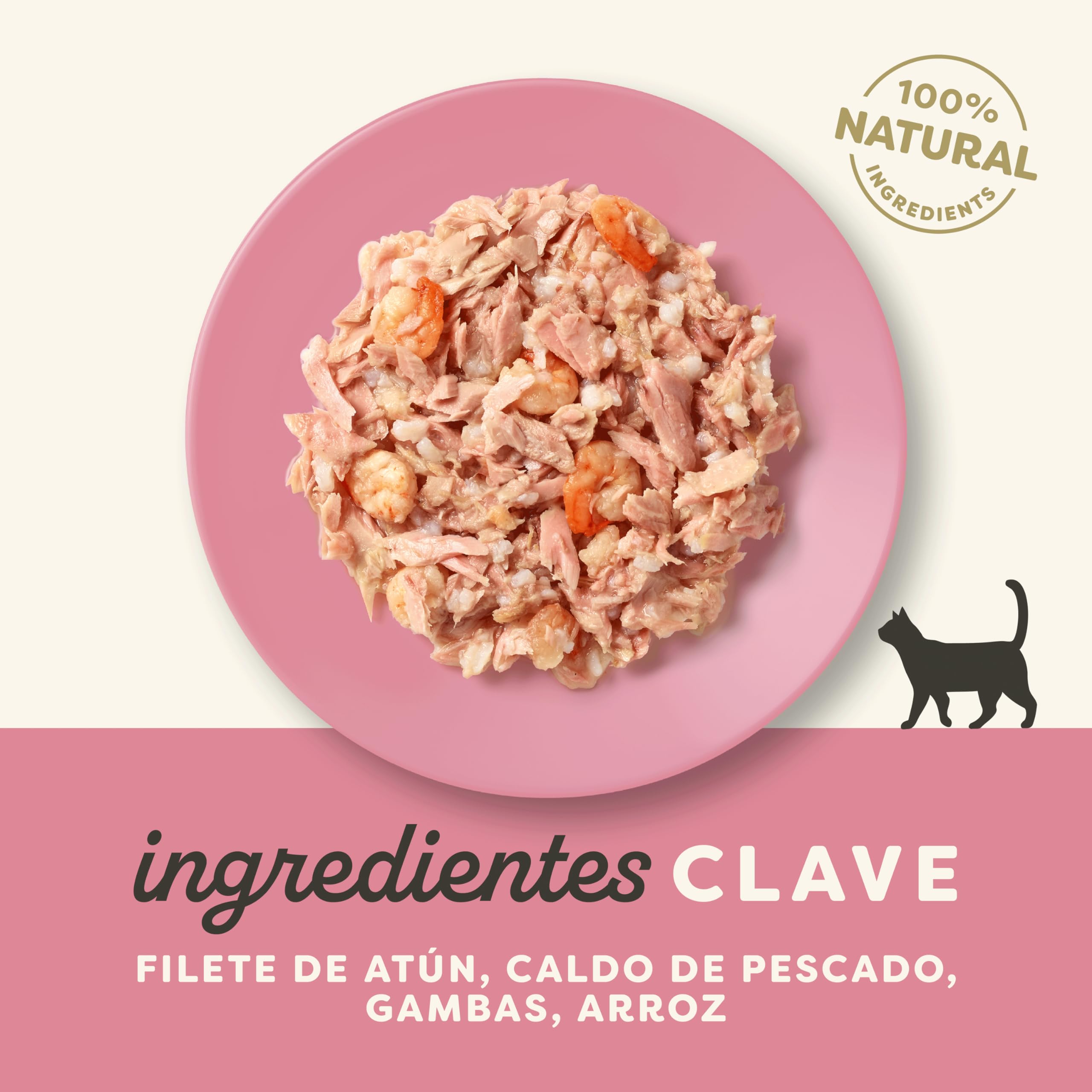 Applaws Comida húmeda 100% Natural para Gatos, Filete de Atún con Gambas en Caldo - Pack de 24 latas de 156g