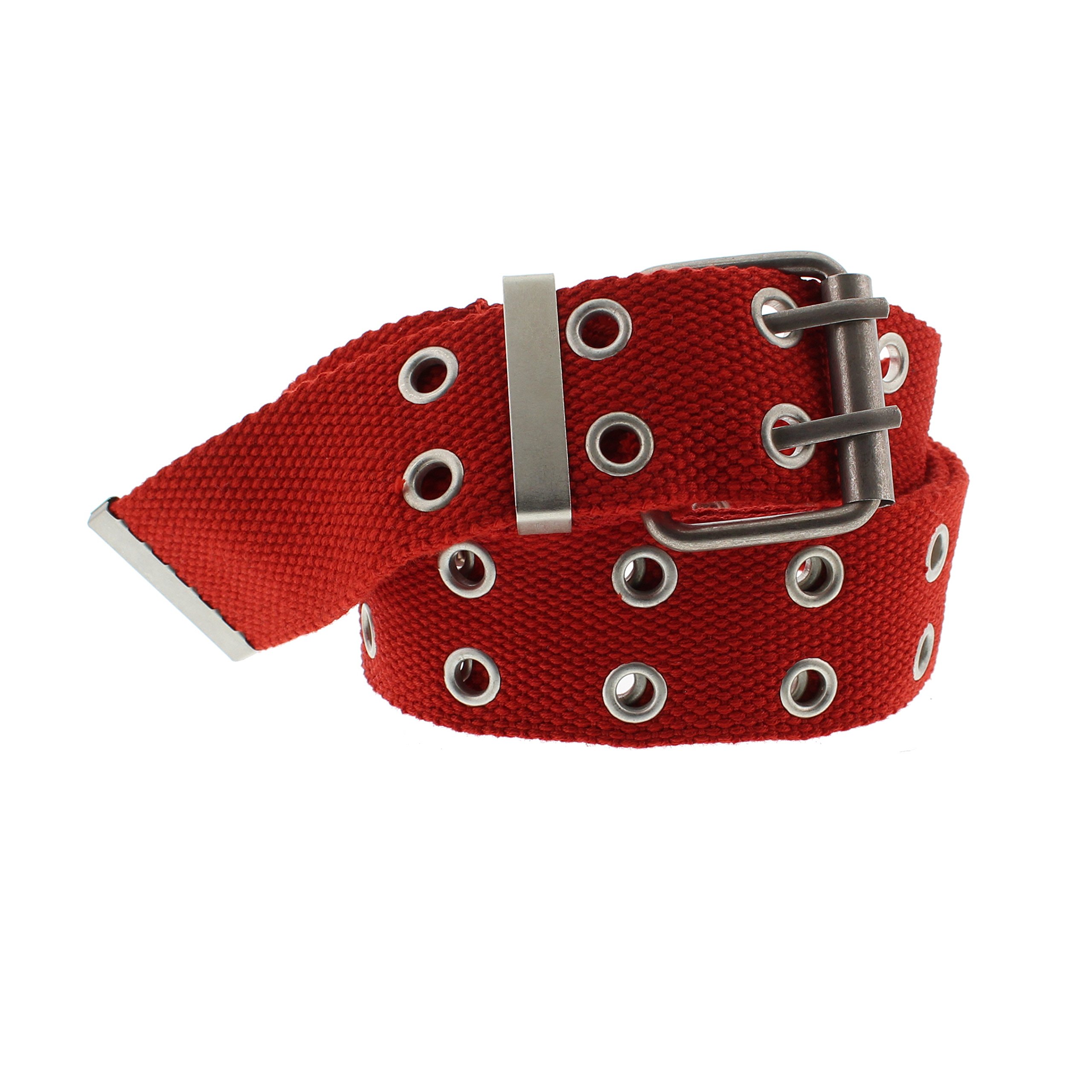 Zac's Alter Ego Adjustable Canvas Webbing Belt with 2 Row Eyelets