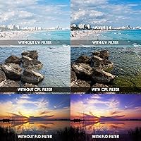 Vista 3 de Juego de filtros de 7 piezas con revestimiento múltiple de 2.638 in, incluye 3 filtros (UV-CPL-FLD-) y 4 filtros de primer plano (+1+2+4+10)