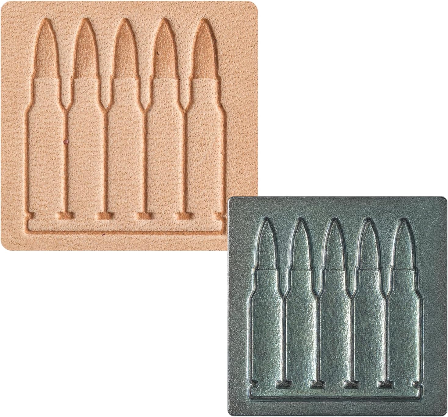 Tandy Leather Craftool 3-D Shell Clip Stamp - Decorative Leather Tooling Stamp for Wallets, Belts, Keychains & Handmade Leathercraft Projects - Leather Stamp for Veg-Tanned Leather