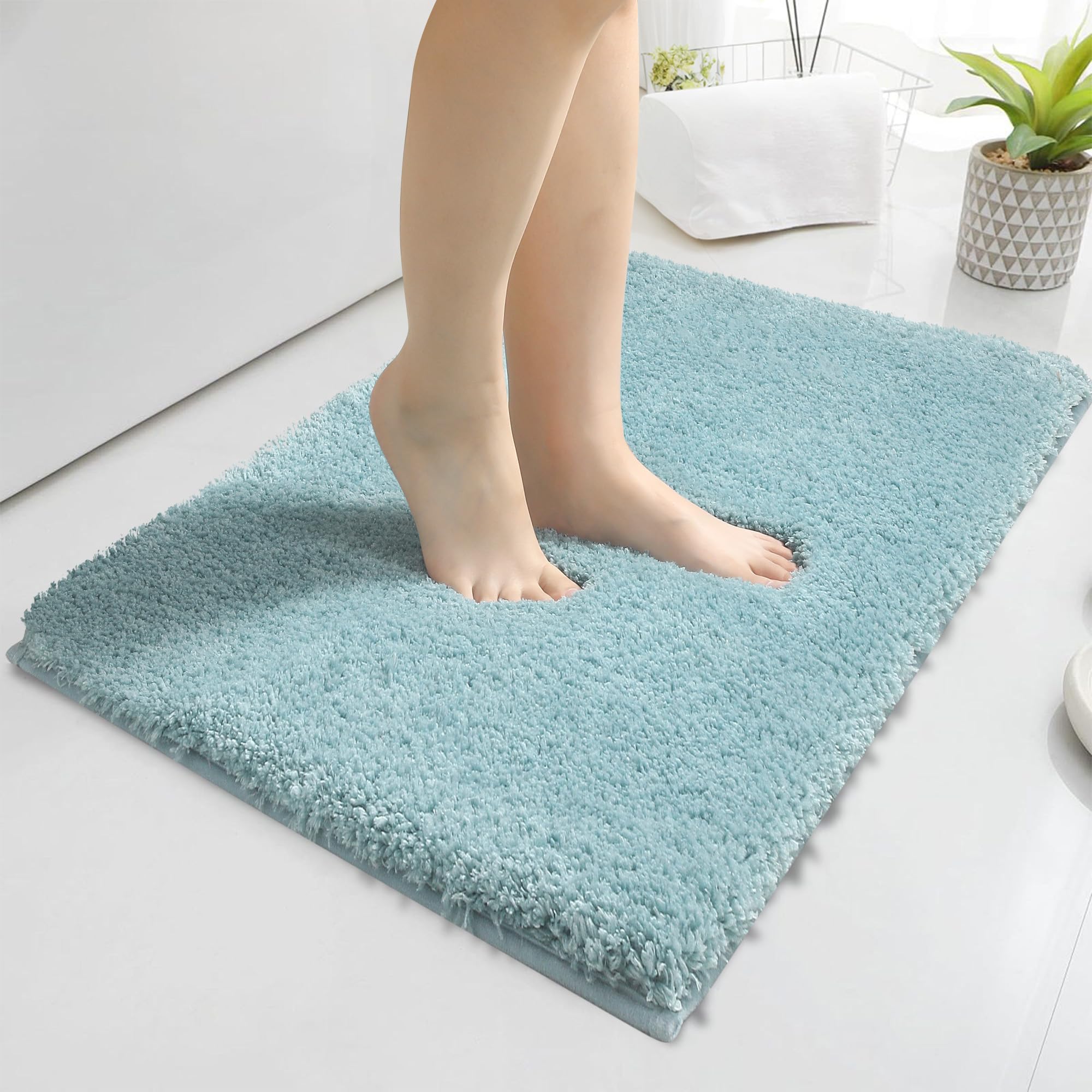 Baahrnom Microfibre Bath Mat 60 x 120 cm, Non Slip Bathroom Mat
