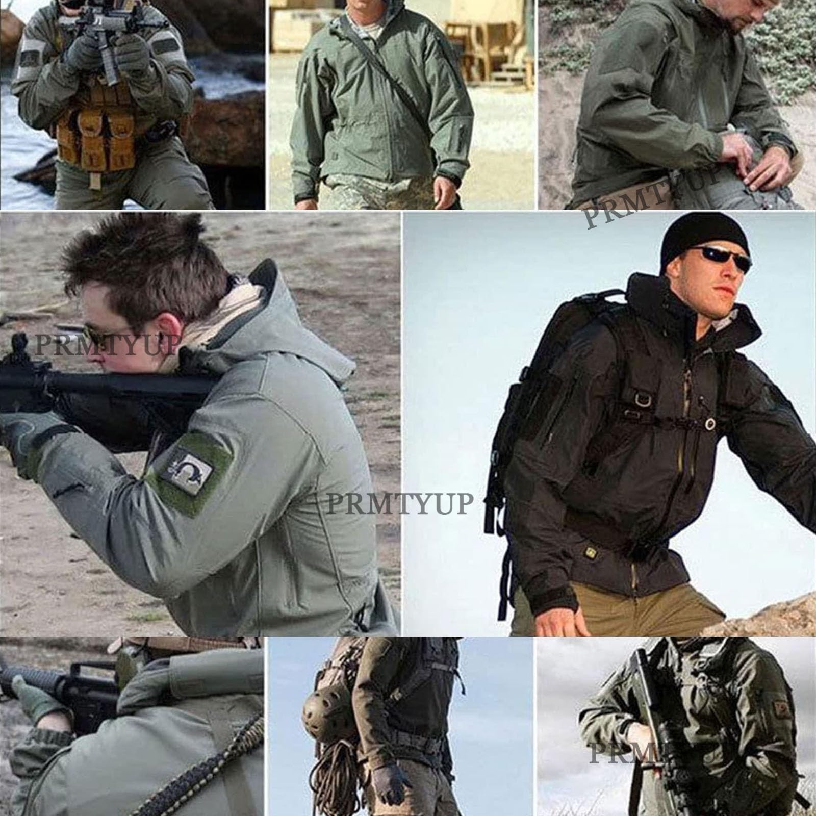 Giacca E Pantaloni Tattici, Set Uniforme Mimetica Impermeabile per Uomo, Completo Militare da Combattimento dell'Esercito, Giacca Softshell da Uomo,Uniformi Tattiche