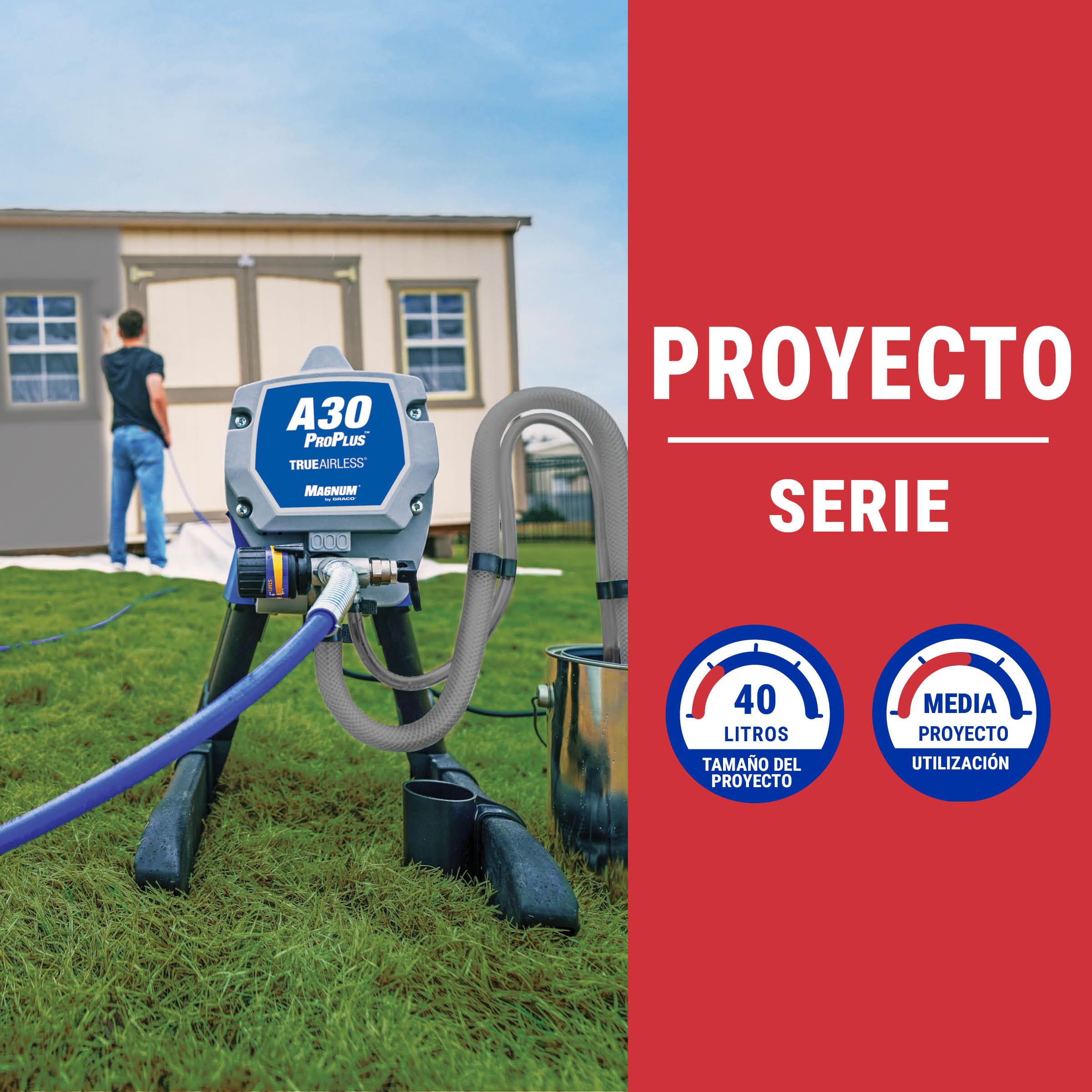 Magnum by Graco 17C244 Pulverizador de Pintura airless A30 ProPLUS, Uso doméstico (caudal de 1,0 l/min, máx. presión 207 Bar)
