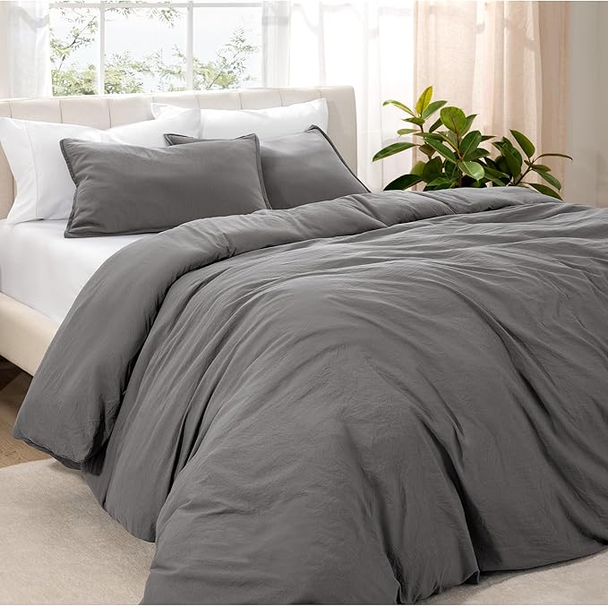 Bare Home Washed Duvet Cover Oversized King Size