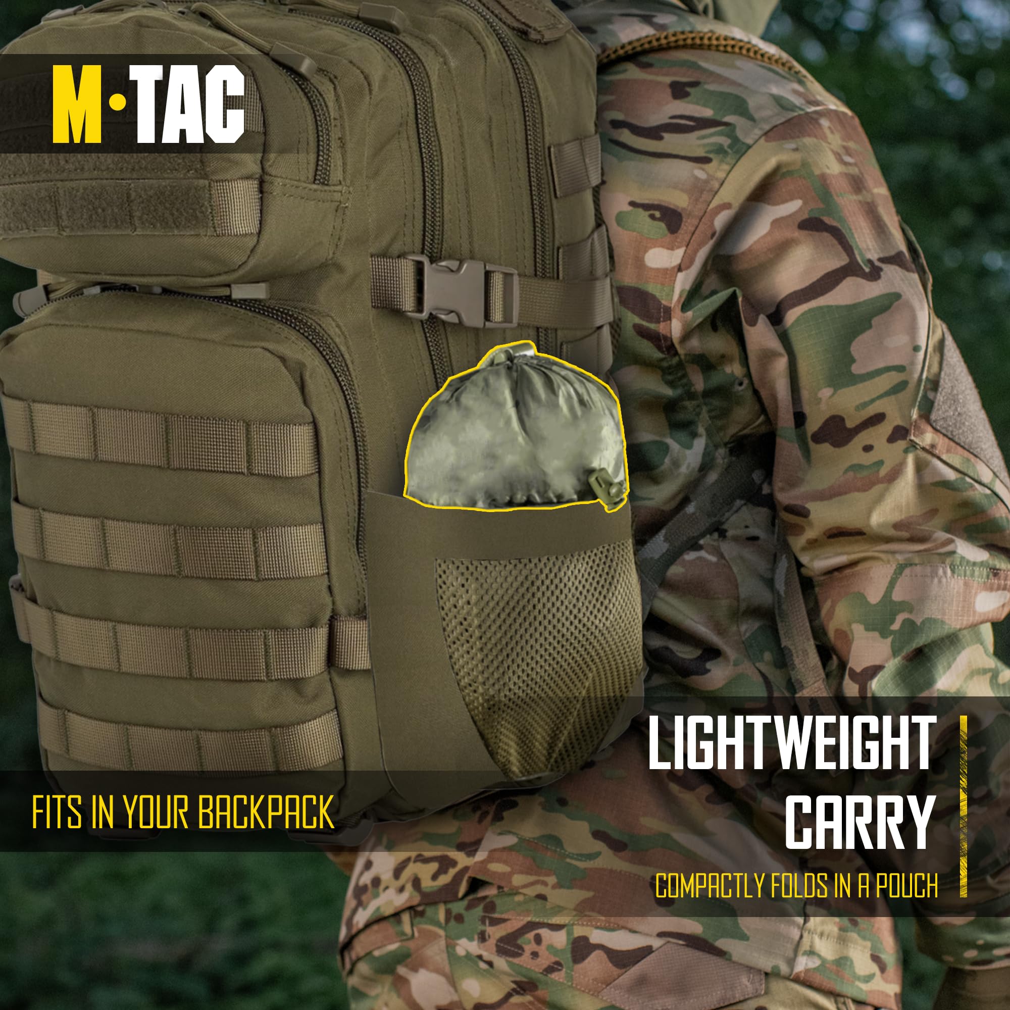 M-Tac Poncho - Impermeable militar para hombre