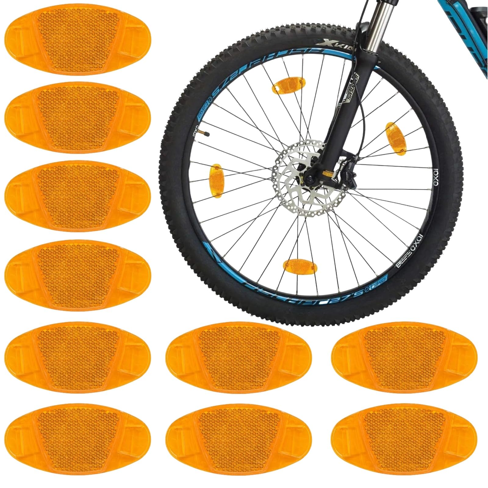 Kit Catadiottri Per Bici – 6 Pezzi: Anteriore/Posteriore E Raggi, Visibilità 360°, Facili Da Montare