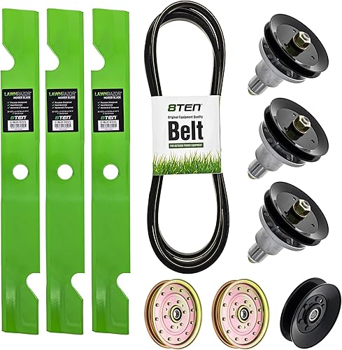 8TEN Kit de cubierta de reconstrucción de correa de husillo de hoja para Exmark Lazer Z AS AC XP 60 pulgadas 103-9076 103-6403-S 1-633127 116-4667