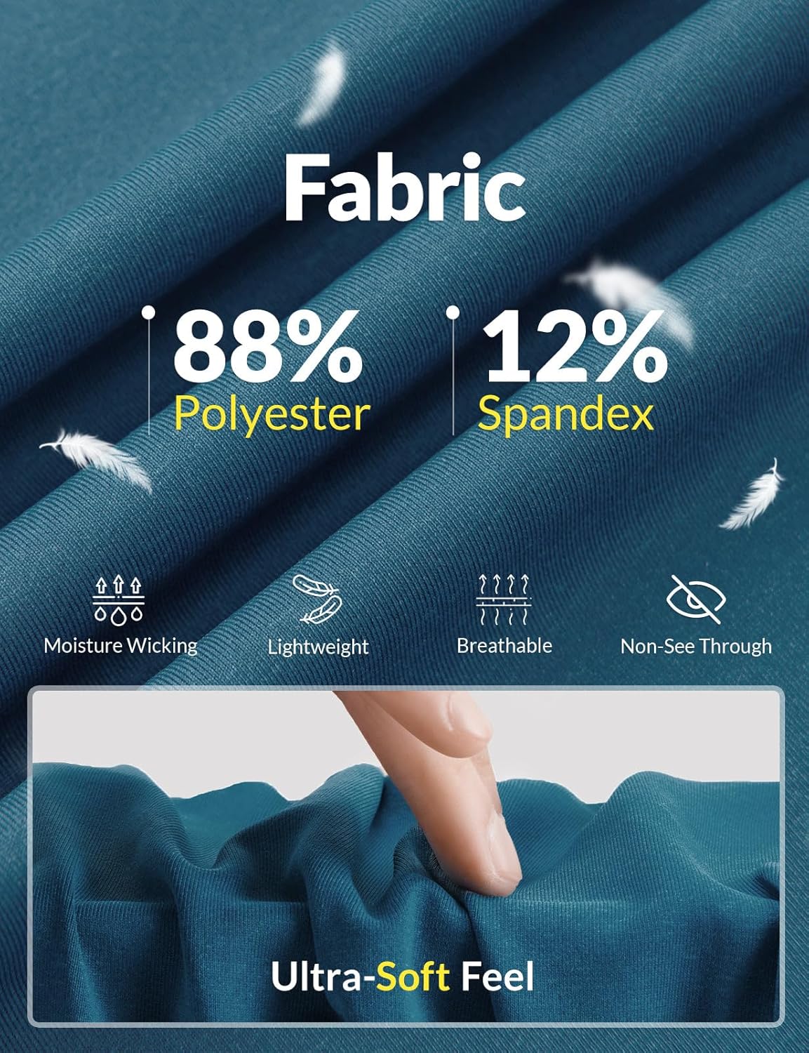 baleaf Womens 25" Petite Pants High Waisted Athletic Pant with Zipper Pockets Travel Golf Work Casual - Image 3