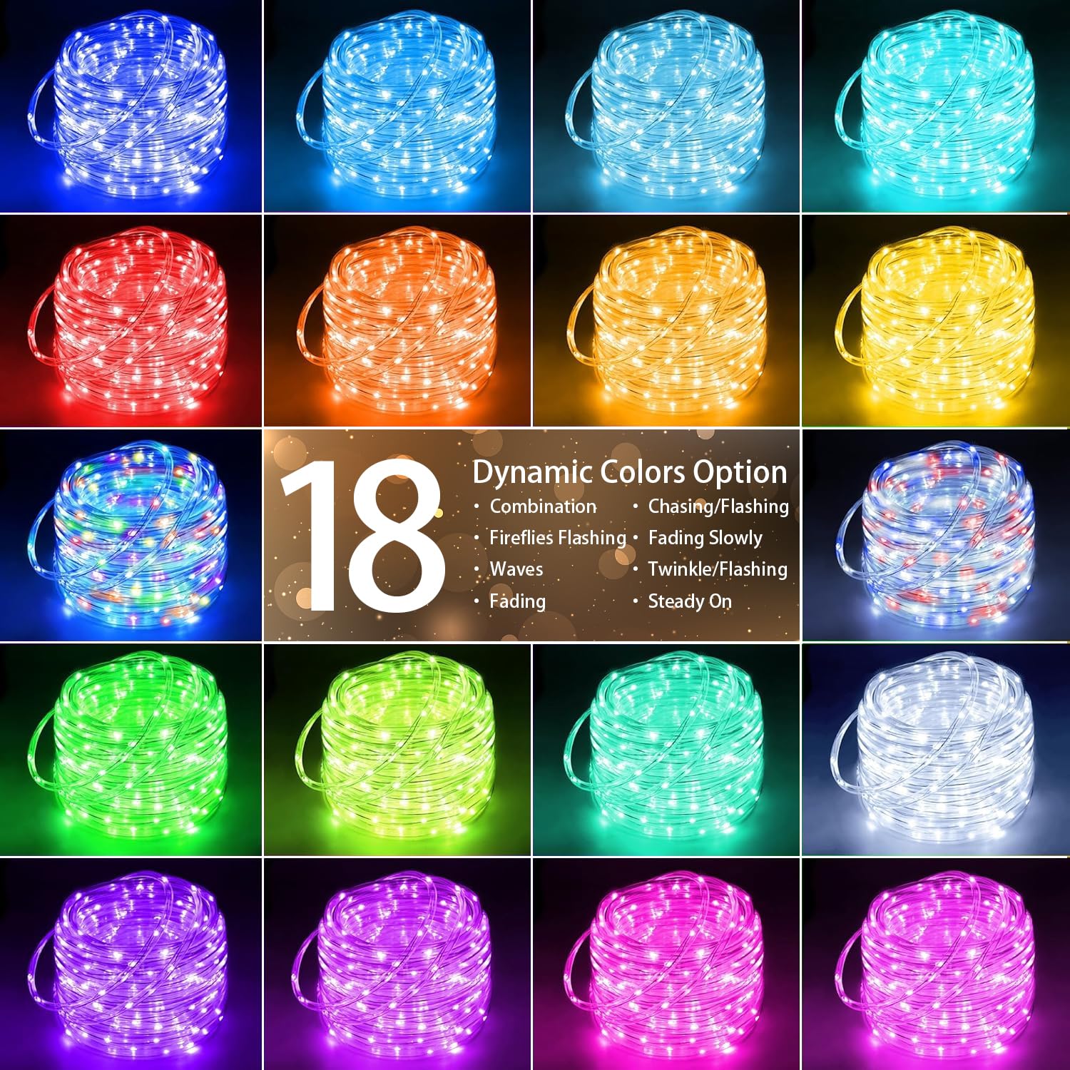 Afirst Guirlande lumineuse solaire d'extérieur étanche à distance, minuterie et plusieurs modes d'éclairage, 200 LED, pour Noël, jardin, terrasse