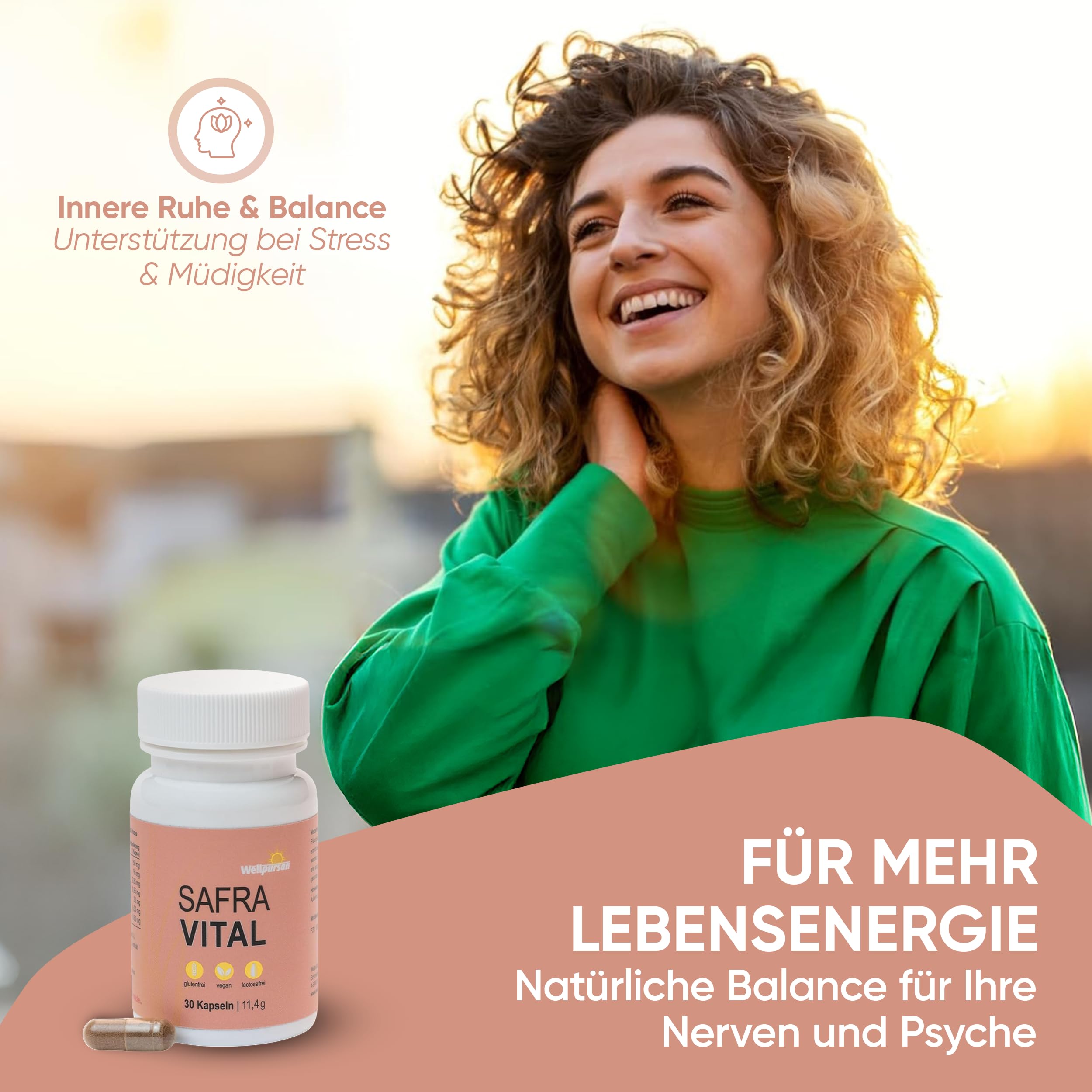 Wellpursan Safra Vital Kapseln – 30 Safran Kapseln mit Safranfäden-Extrakt, Kakao-Fasern & Rhodiola-Rosea, natürliches Nahrungsergänzungsmittel zur Unterstützung bei Müdigkeit & Stress | Safranfäden-Extrakt, Kakao-Fasern, Rhodiola-Rosea, Unterstützung bei